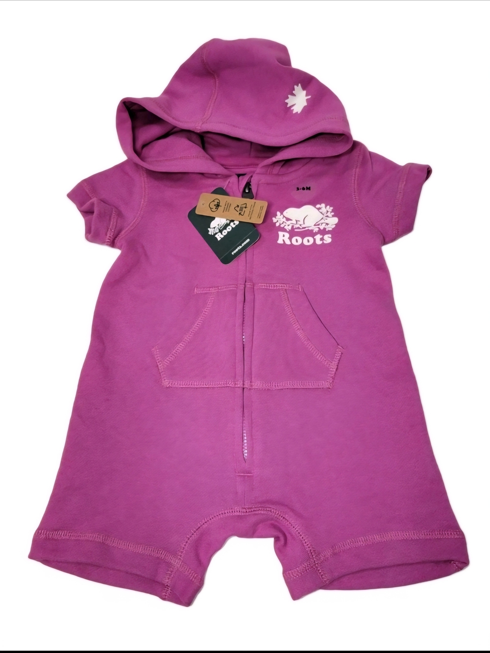 Roots Baby Hooded Romper 3-6 Months